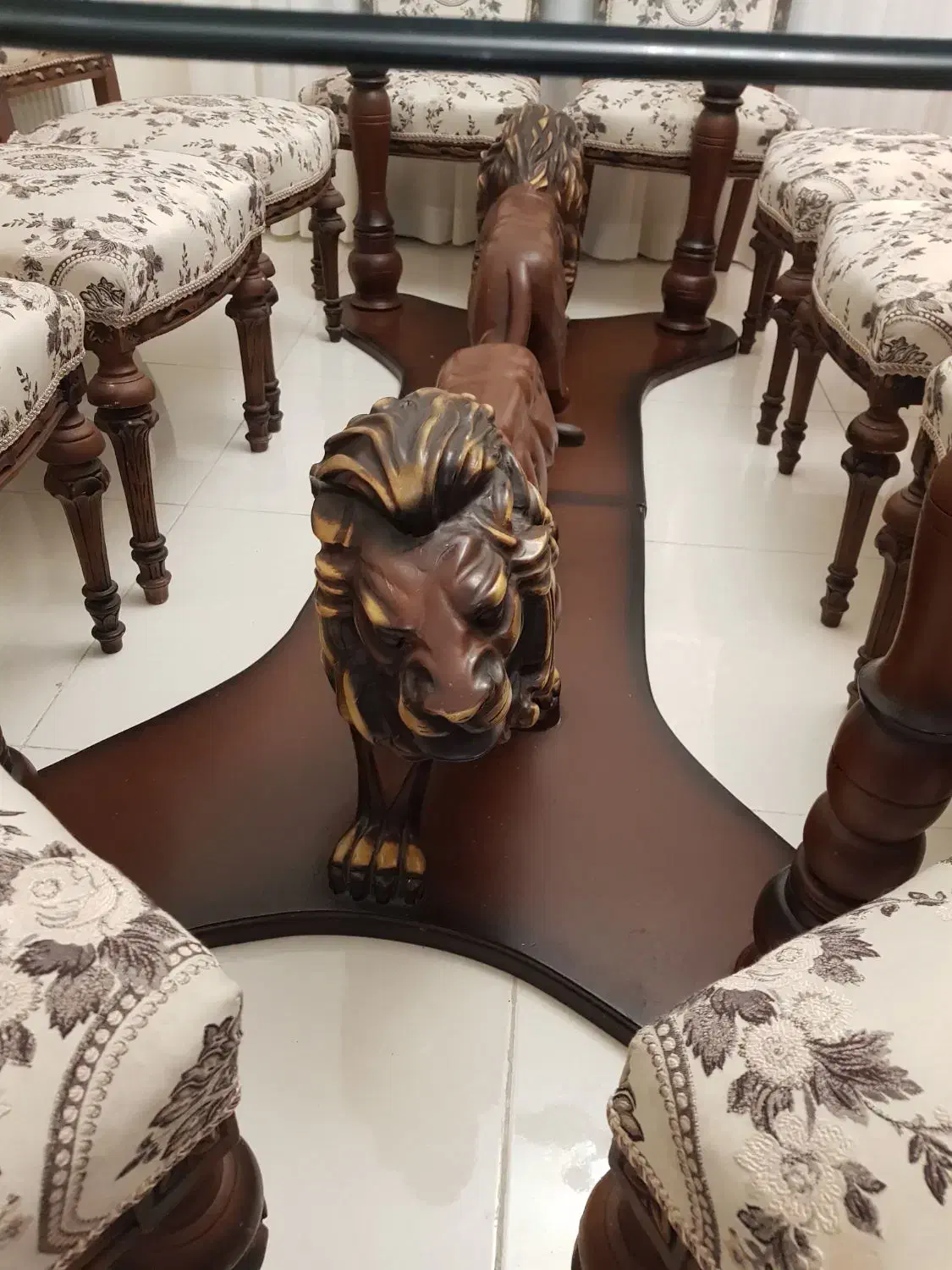 نهارخوری ۱۰ نفره مدل کله شیری|میز و صندلی غذاخوری|پردیس, فاز ۳|دیوار