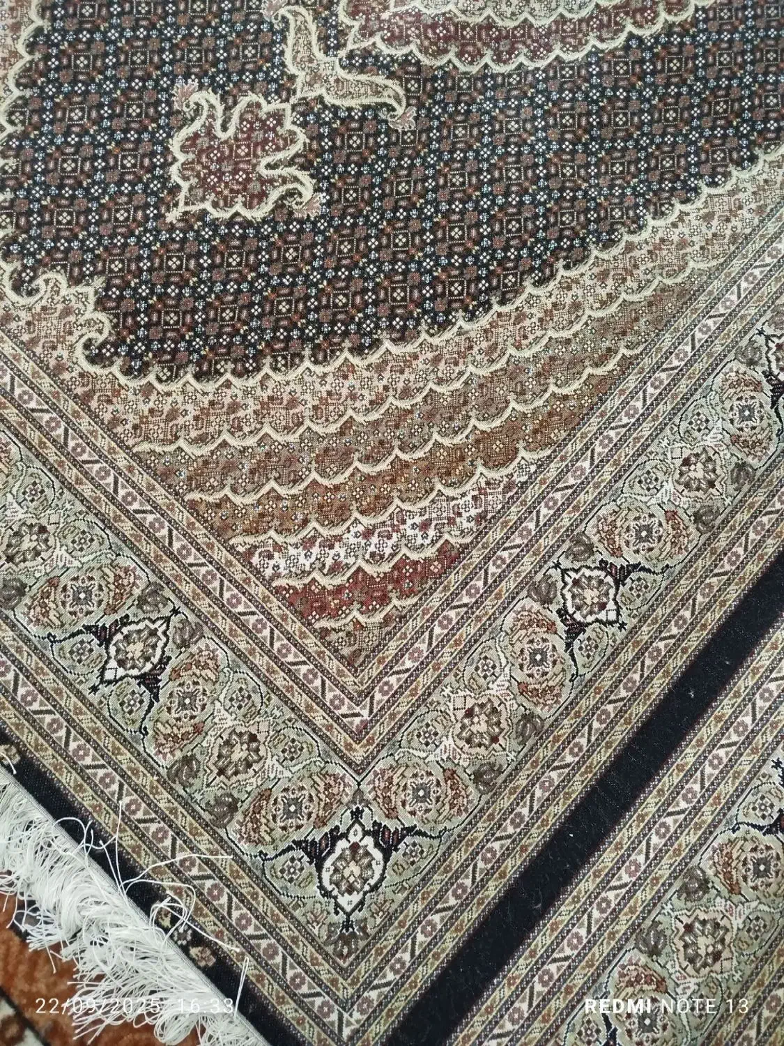 جفت ۶متری هس ۳در۴ هس گل ابریشم تازه از دار افتاده|فرش|سرعین, |دیوار