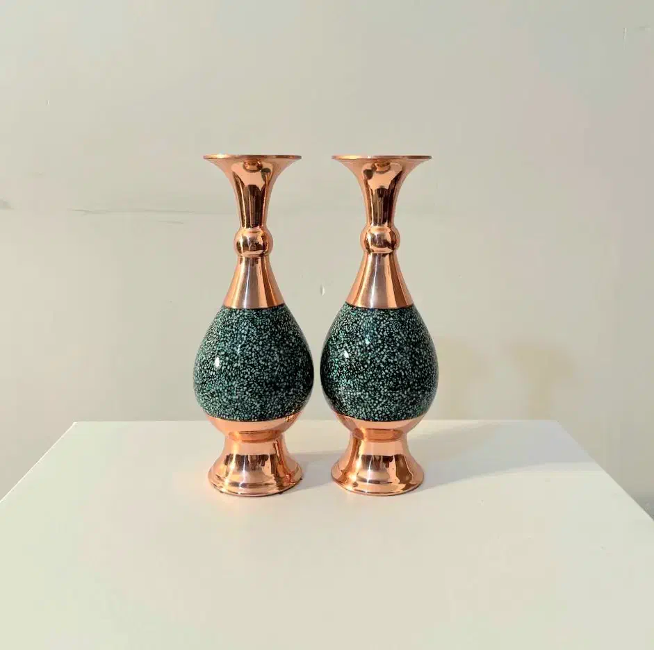 گلدان فیروزه کوبی صنایع دستی|صنایع دستی و سایر لوازم تزئینی|برخوار, |دیوار