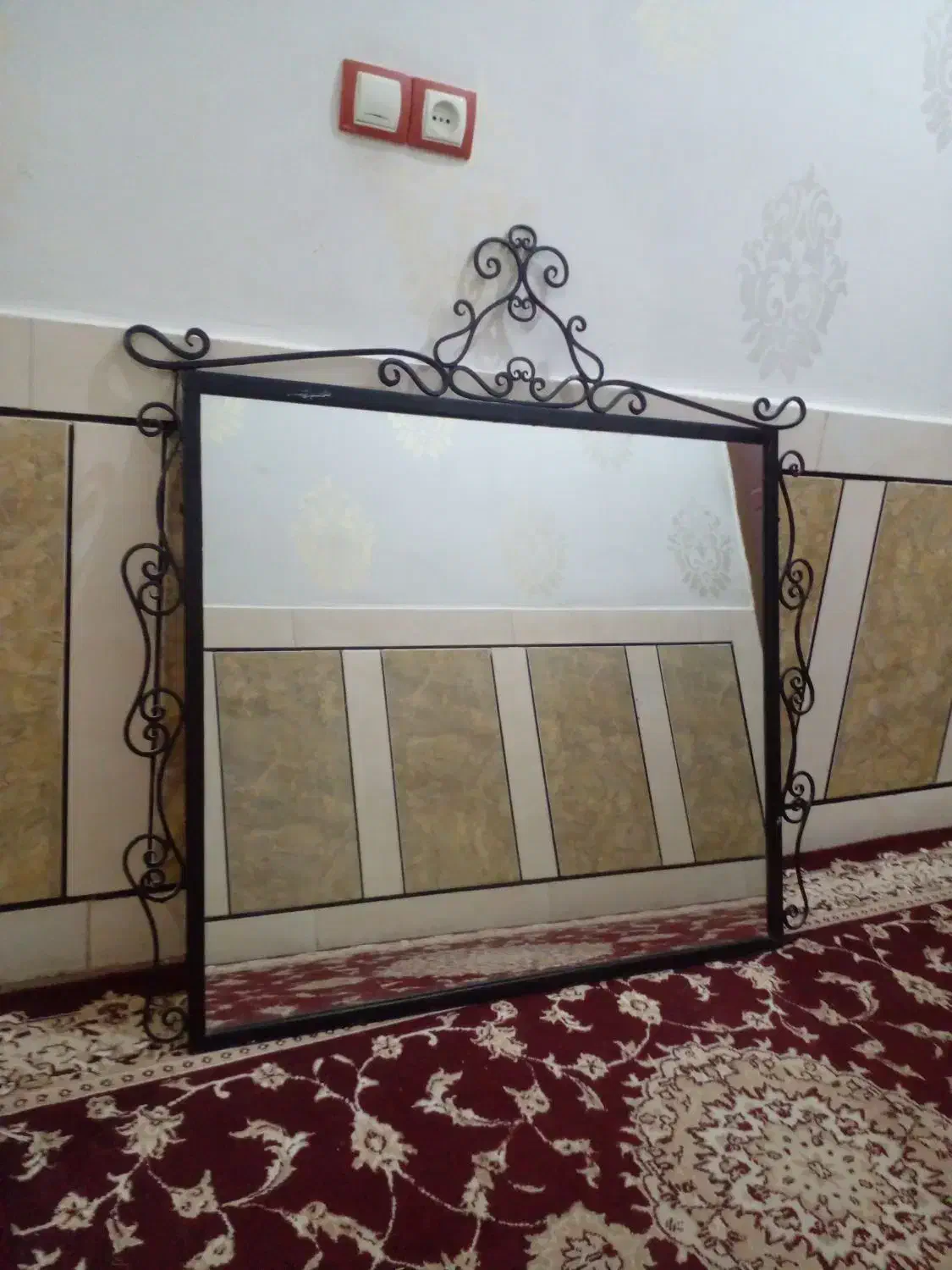 آینه فرفورژه به ابعاد ۹۰×۸۰|آینه|دزفول, |دیوار