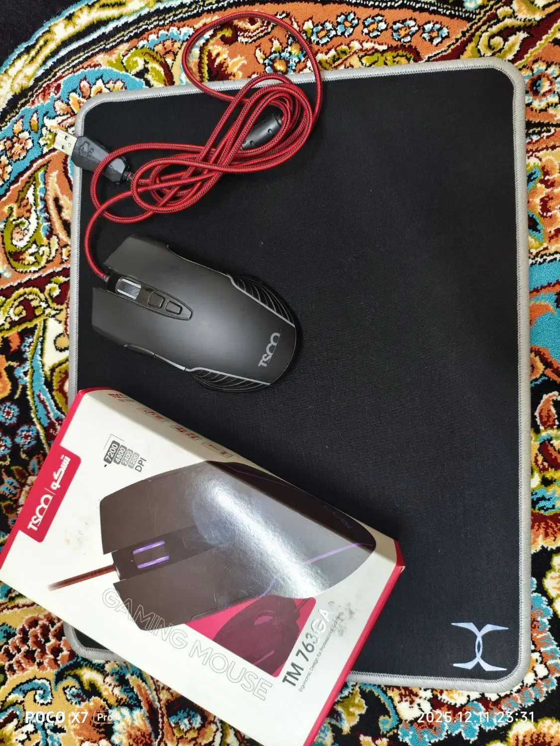 موس گیمینگ تسکو + پد موس|قطعات و لوازم جانبی رایانه|ری, شهید بهشتی|دیوار