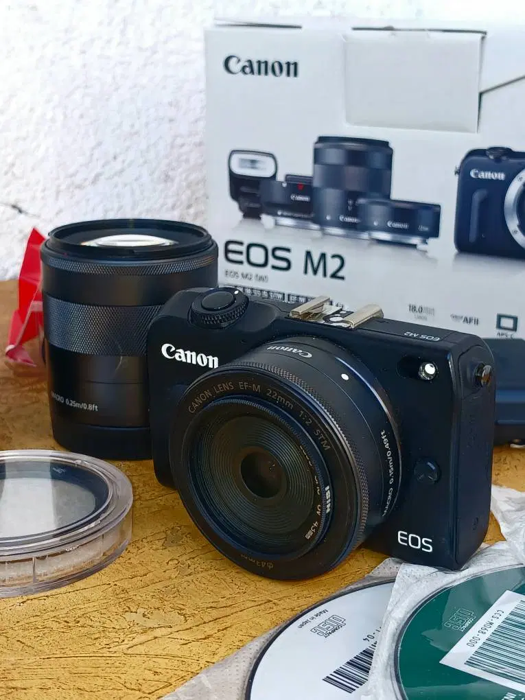 Canon eos m2 با دولنز 22mm و 55-18|دوربین عکاسی و فیلمبرداری|تهران, جمهوری|دیوار