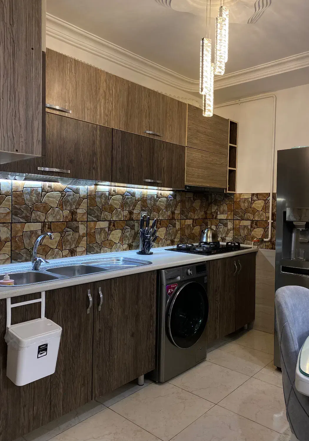 کابینت ام دی اف همراه سینک و شیر اهرمی|مصالح و تجهیزات ساختمان|رشت, نخودچر|دیوار