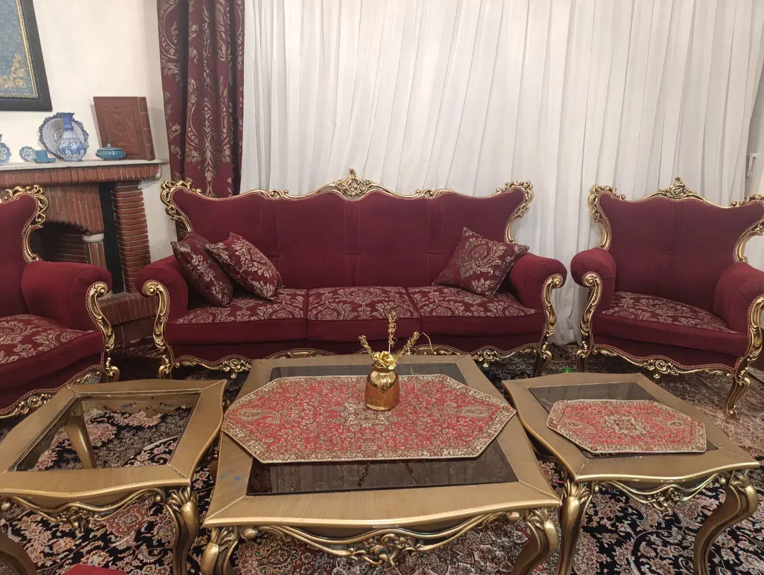 مبل هفت نفره سلطنتی|مبلمان خانگی و میز عسلی|قم, شهرک خودرو|دیوار