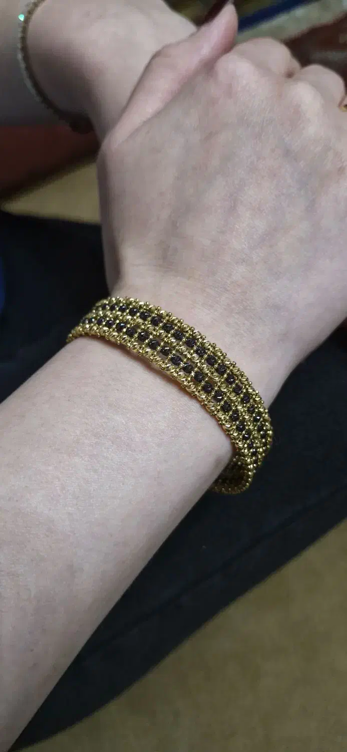 دستبند سیاه قلم نرخ تابلو و۵ درصد وزن ۲۷ و نیم گرم|جواهرات|مشهد, شهید بهشتی|دیوار