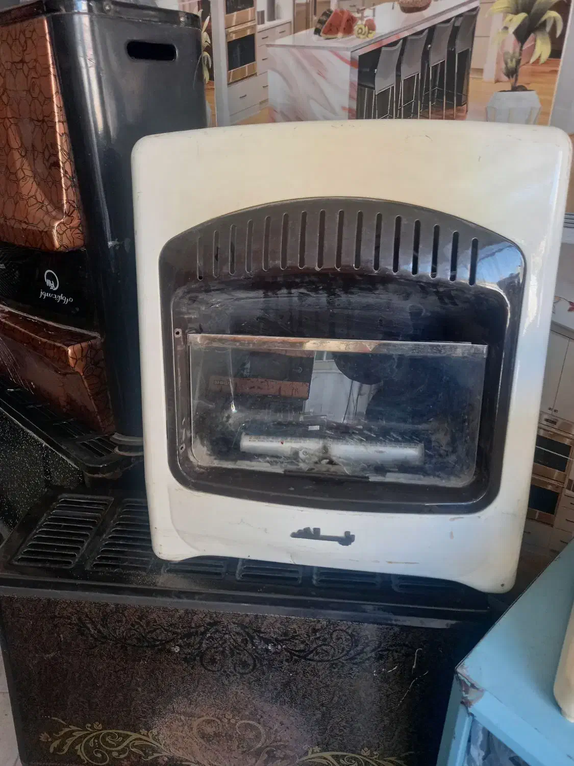 بخاری بدون دودکش|بخاری، هیتر، شومینه|بیرجند, |دیوار