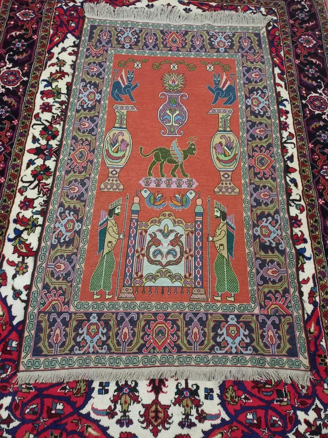 ورنی تخت جمشید|گلیم، جاجیم، گبه|تبریز, |دیوار