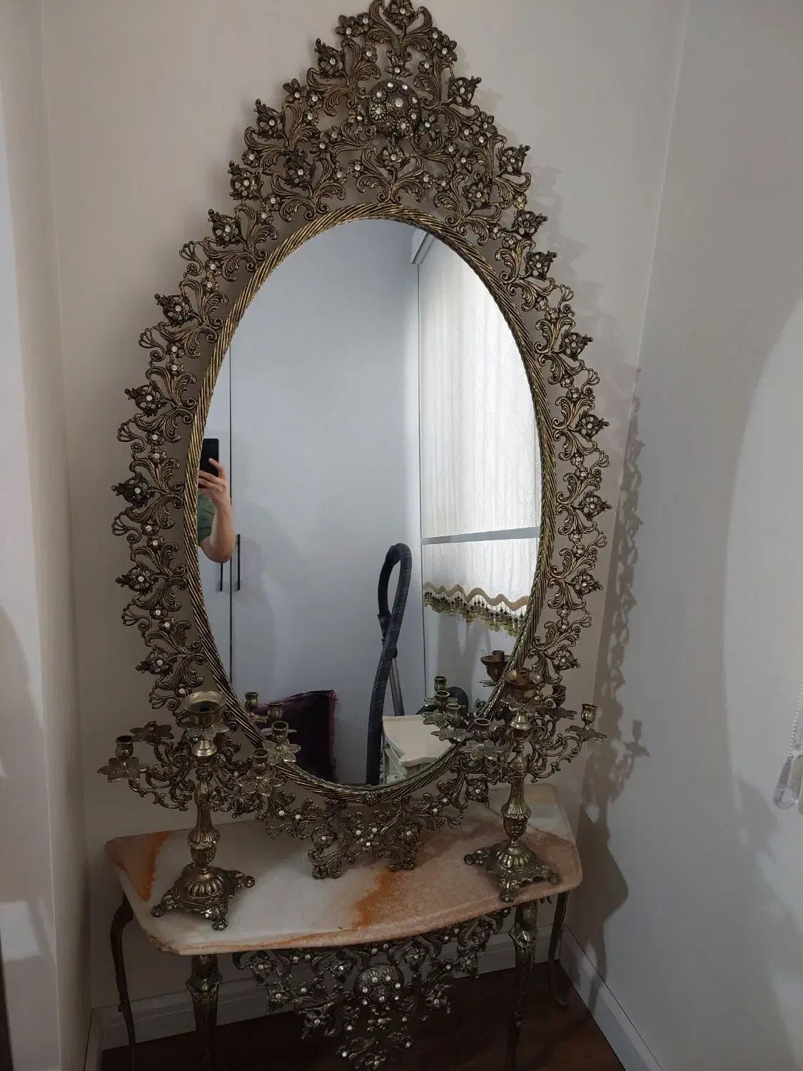 آینه و شمعدان برنز|آینه|اسلامشهر, شهرک واوان|دیوار