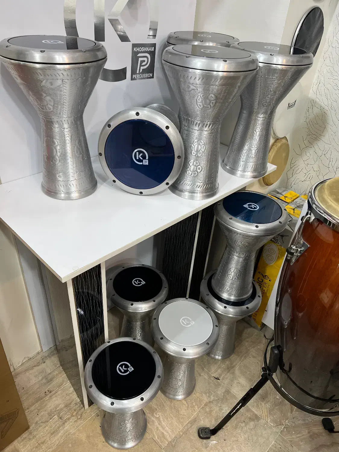 داربوکا(تمپو)قلم کاری kp کاور سایز۸.۷۵|درام و پرکاشن|هشتگرد, فاز ۲ مهستان|دیوار