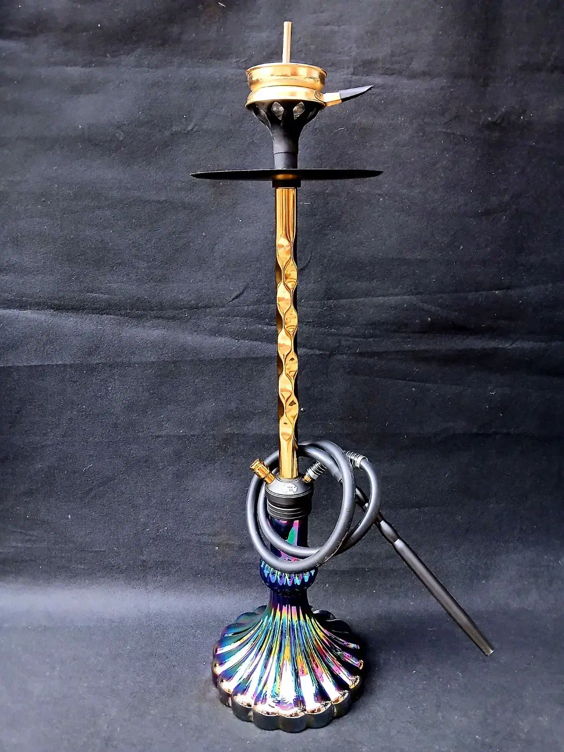 قلیان آکبند طلایی با شیشه هفت رنگ|زیورآلات و اکسسوری|ارومیه, |دیوار