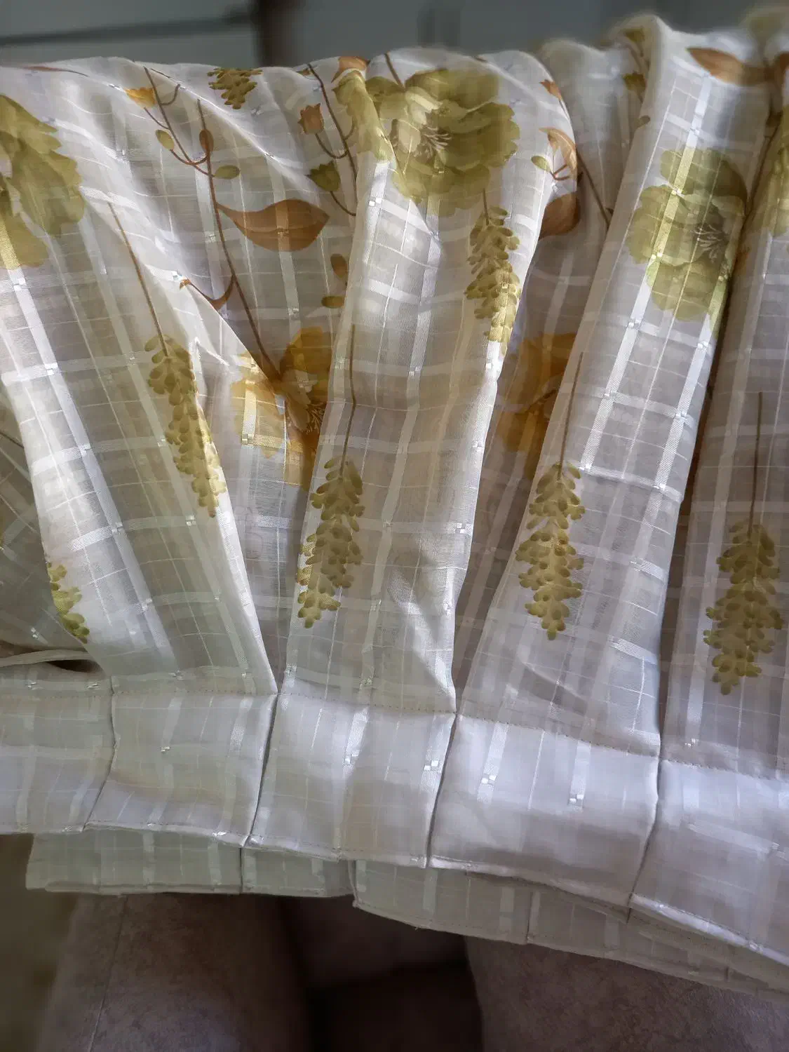 ۲ عدد پرده یاسی ۱عدد سبز روشن ۱ عدد سفید|پرده، رانر، رومیزی|تهران, دولاب|دیوار