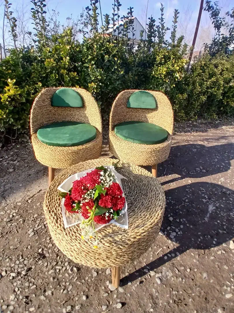 ست‌ حصیری دست‌دوز با رنگ دلخواه|صنایع دستی و سایر لوازم تزئینی|رشت, پارک شهر|دیوار