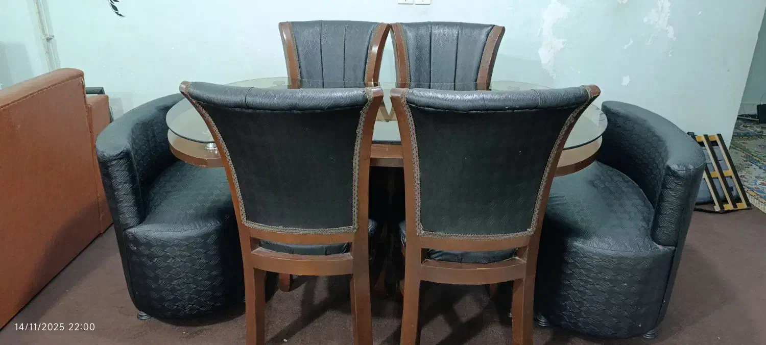 میز غذا خوری مبل دار شش نفره|میز و صندلی غذاخوری|چرام, |دیوار