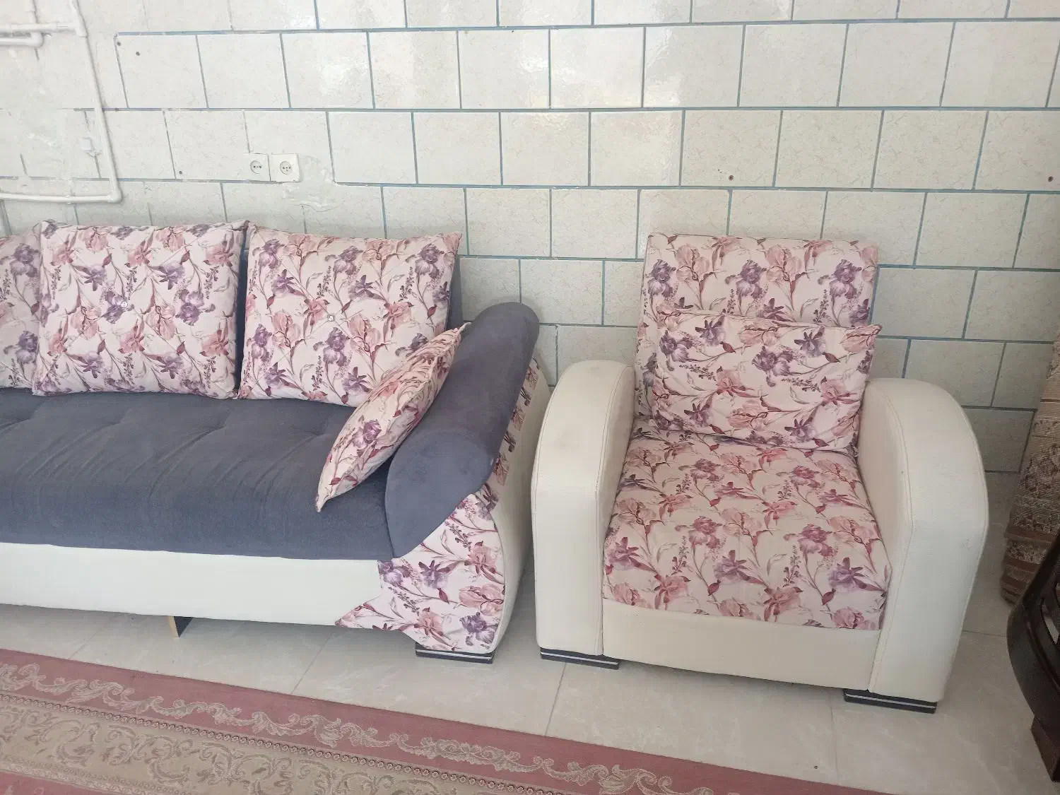 مبل 8نفره تمیز|مبلمان خانگی و میز عسلی|سردشت, |دیوار