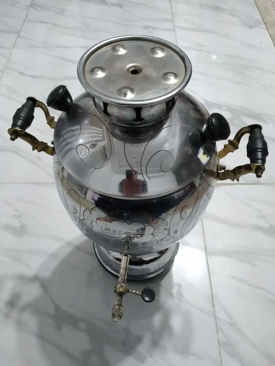 سماورگازی ۴لیتری|سماور، چای‌ساز، قهوه‌ساز|رشت, دخانیات|دیوار