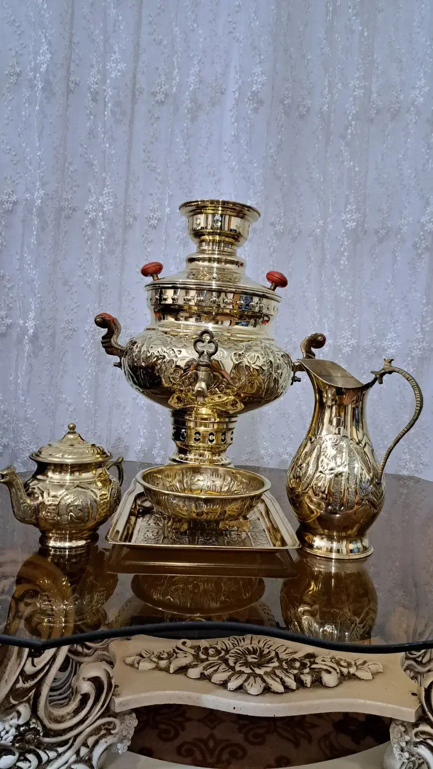 سماور ذغالی برنز|سماور، چای‌ساز، قهوه‌ساز|اردبیل, |دیوار