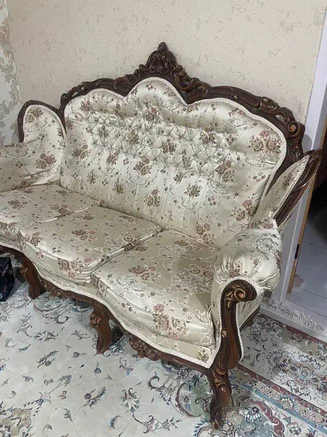 مبل استیل ۹ نفره گردو|مبلمان خانگی و میز عسلی|پاکدشت, پارچین|دیوار