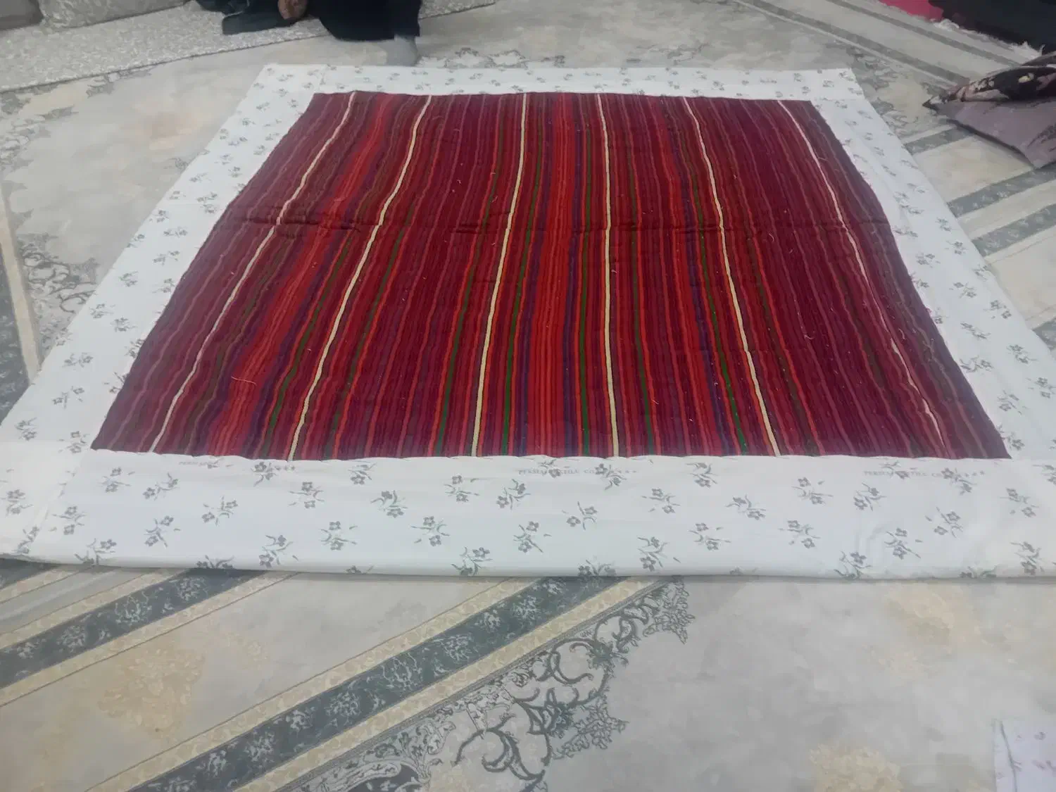 لحاف کرسی جاجیم|گلیم، جاجیم، گبه|خمینی‌شهر, |دیوار