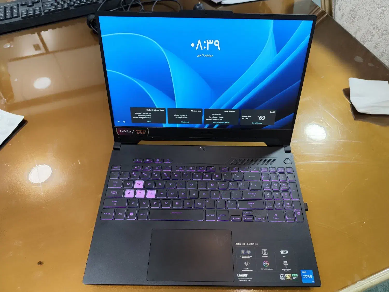 لپ‌تاپ ASUS TUF GAMING F15 درحدنو تضمینی|رایانه همراه|دزفول, |دیوار