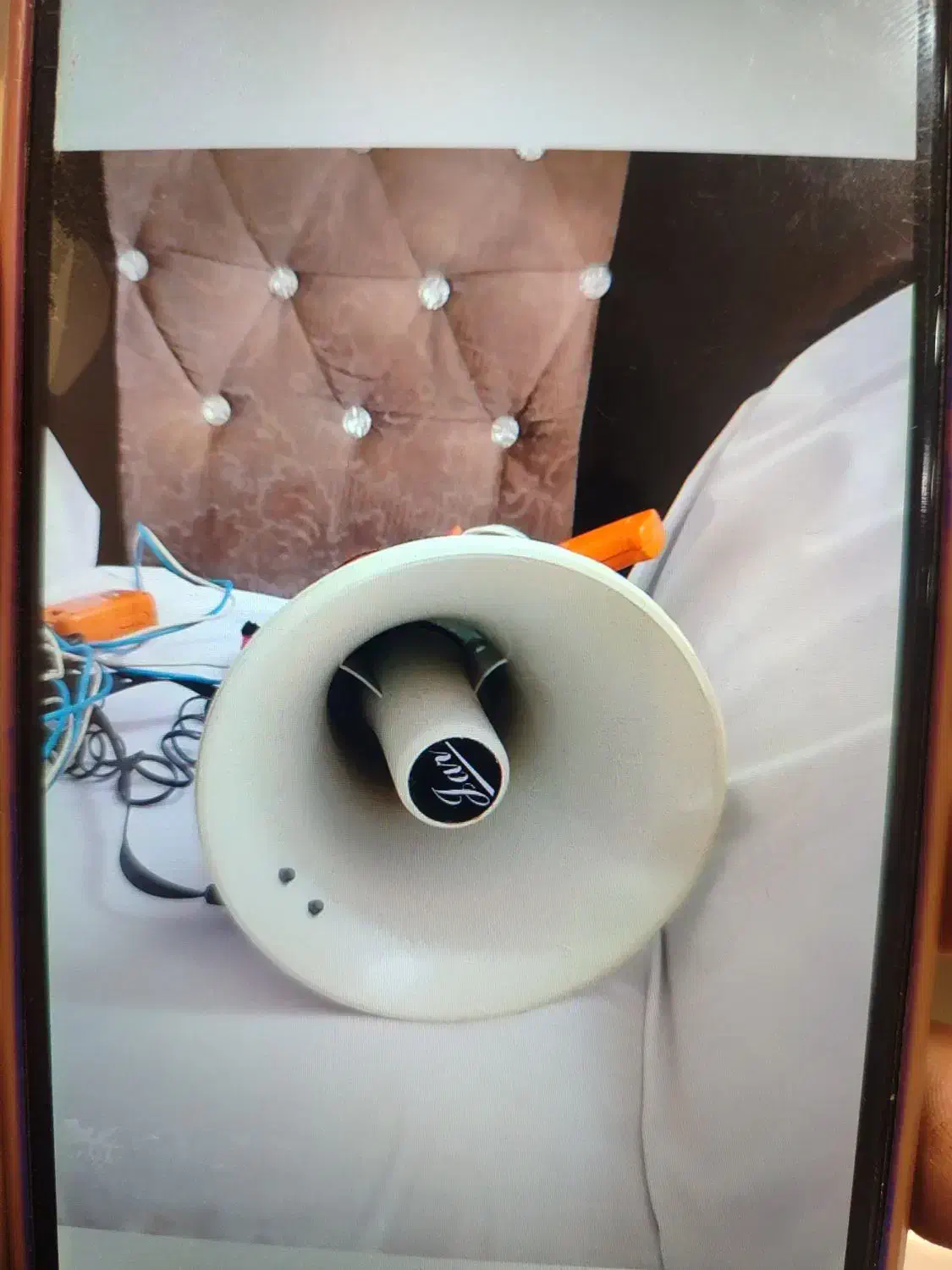 بلندگوی میوه فروشی|صوتی و تصویری|قم, دروازه چوبی|دیوار