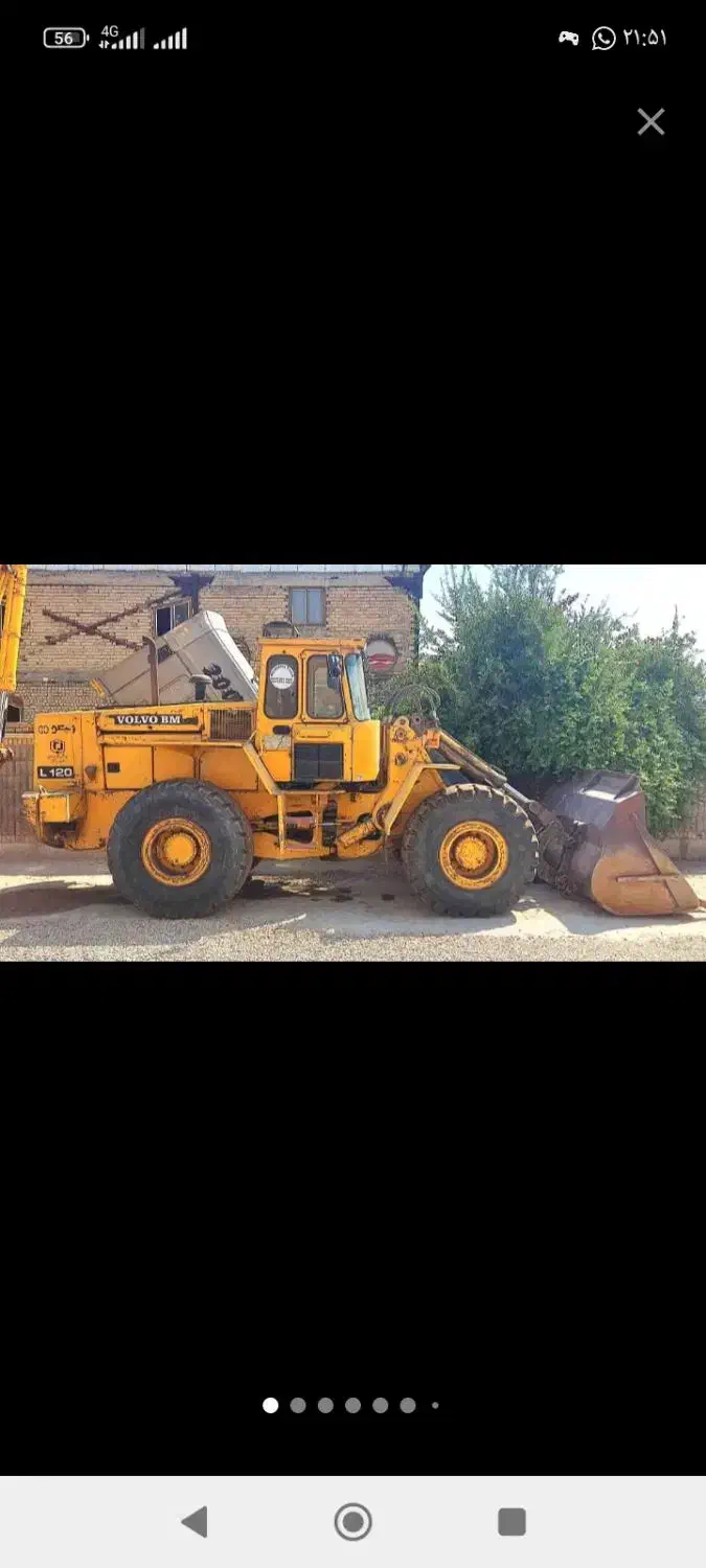 لودر ولوو L120 مدل 70 تمام فابریک|خودرو سنگین|زیرآب, |دیوار