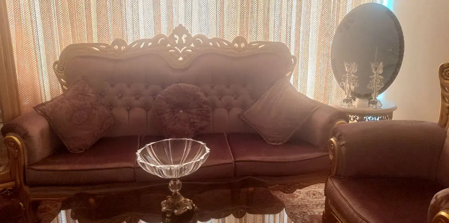 مبل استیل ۹نفره|مبلمان خانگی و میز عسلی|قم, مجیدیه|دیوار