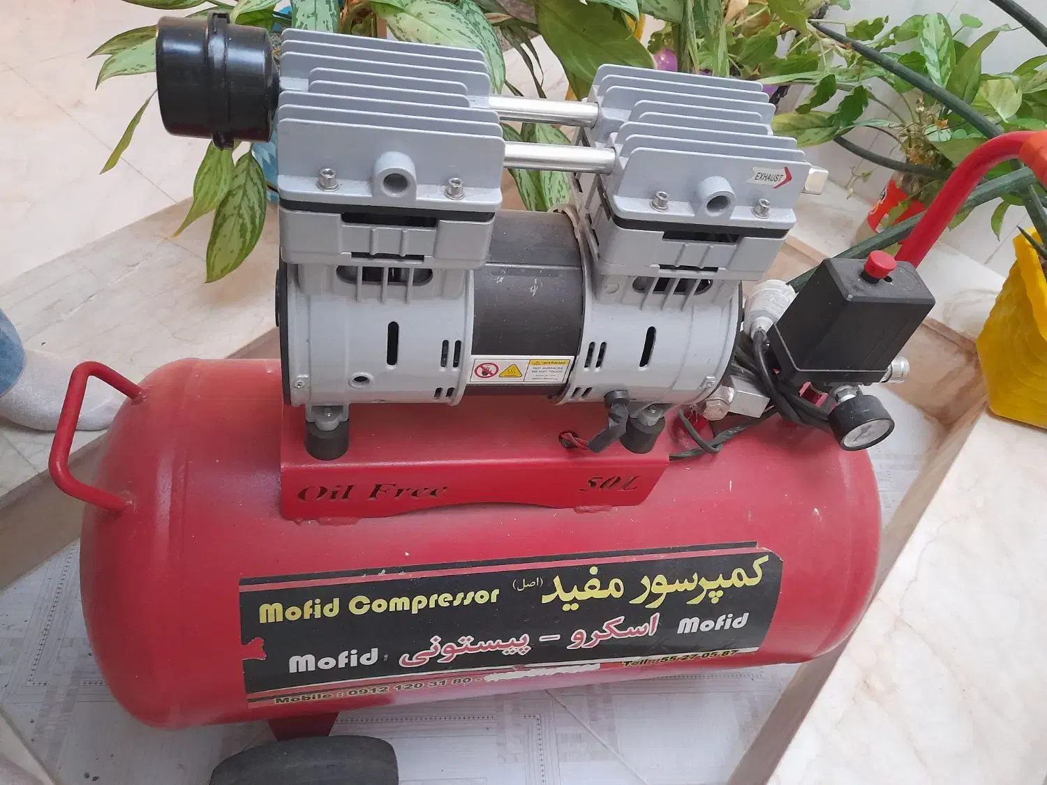 پمپ باد ۵۰ لیتری سایلنت|ابزارآلات|سنقر, |دیوار