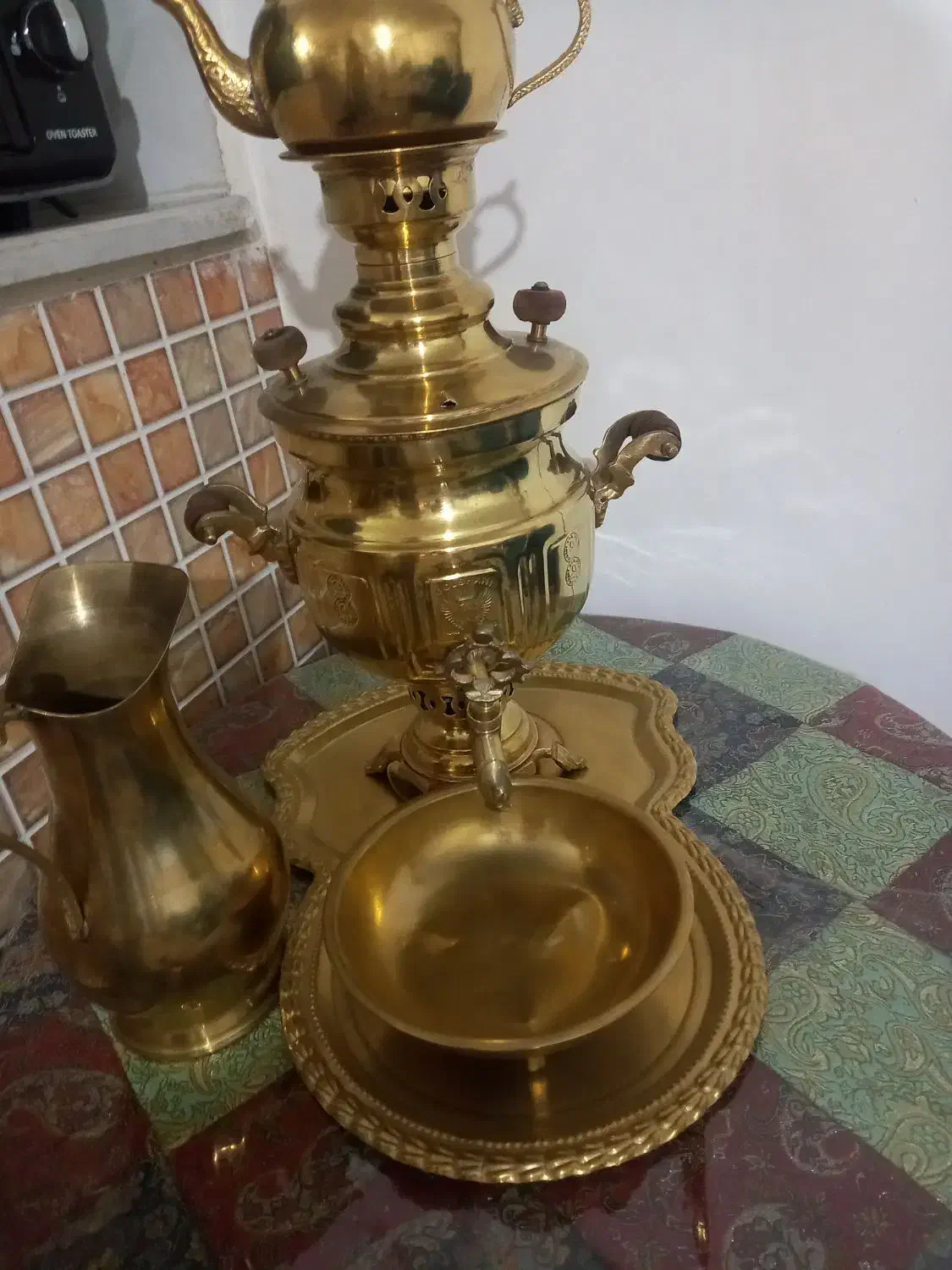 سماور برنجی|سماور، چایساز، قهوهساز|زنجان, |دیوار