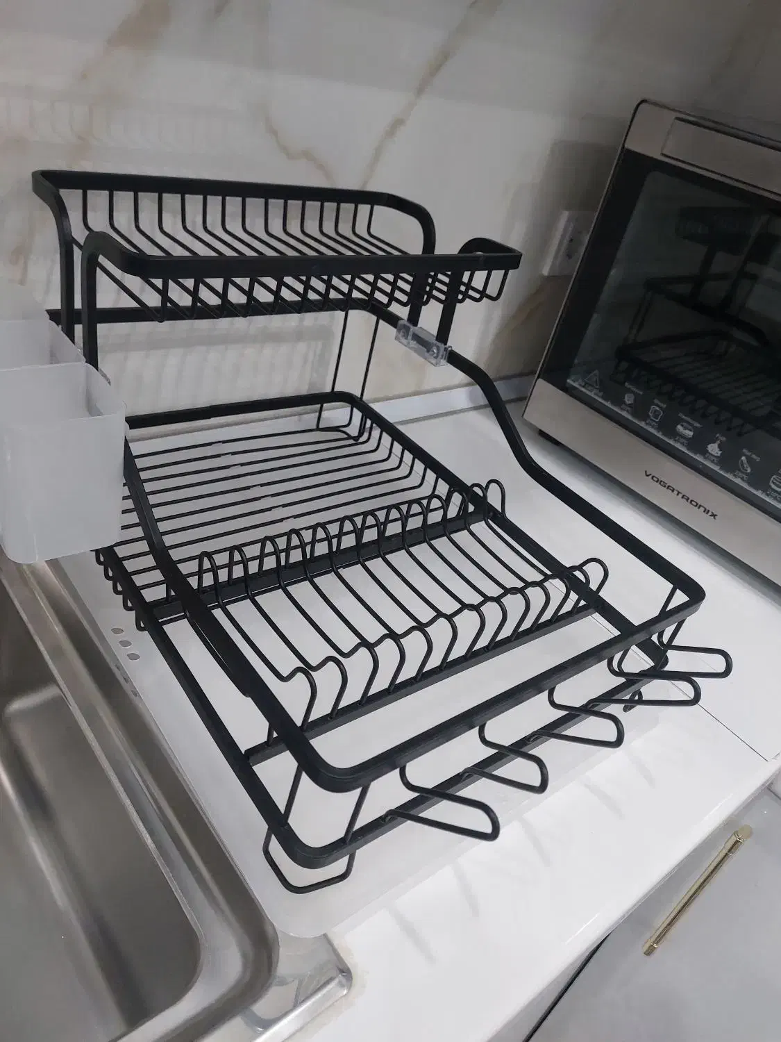 جای ظرفی دوطبقه همراه با جا قاشقی وسینی آب گیر|آبچکان و نظمدهنده ظروف|بندر امام خمینی, |دیوار