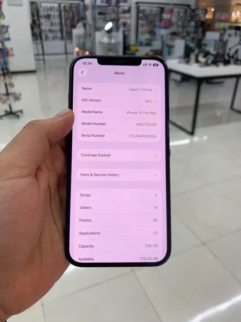 iPhone 12 poro max 256 ZA/A deep blue|موبایل|اهواز, زیتون کارمندی|دیوار