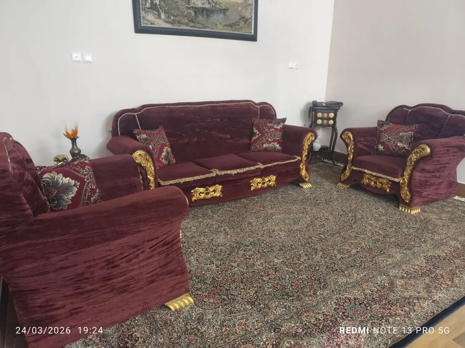 مبل۷نفره|مبلمان خانگی و میز عسلی|بم, |دیوار