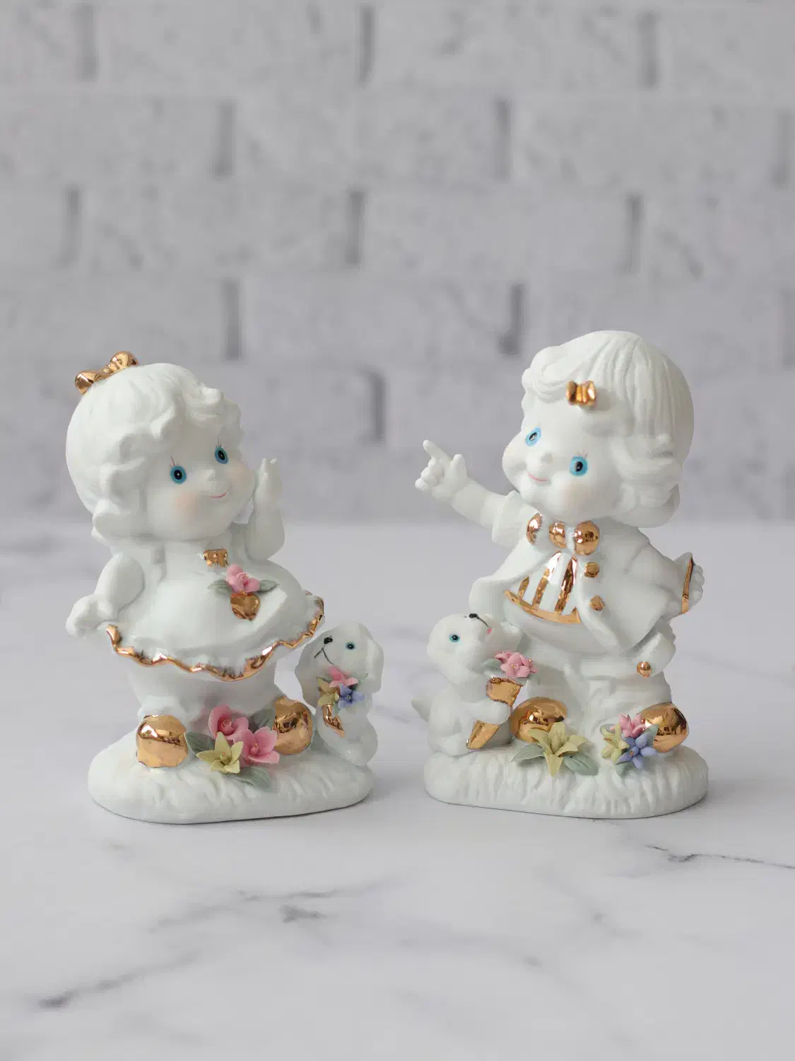 مجسمه چینی دختر و پسر|مجسمه، تندیس، ماکت|کرج, گوهردشت|دیوار