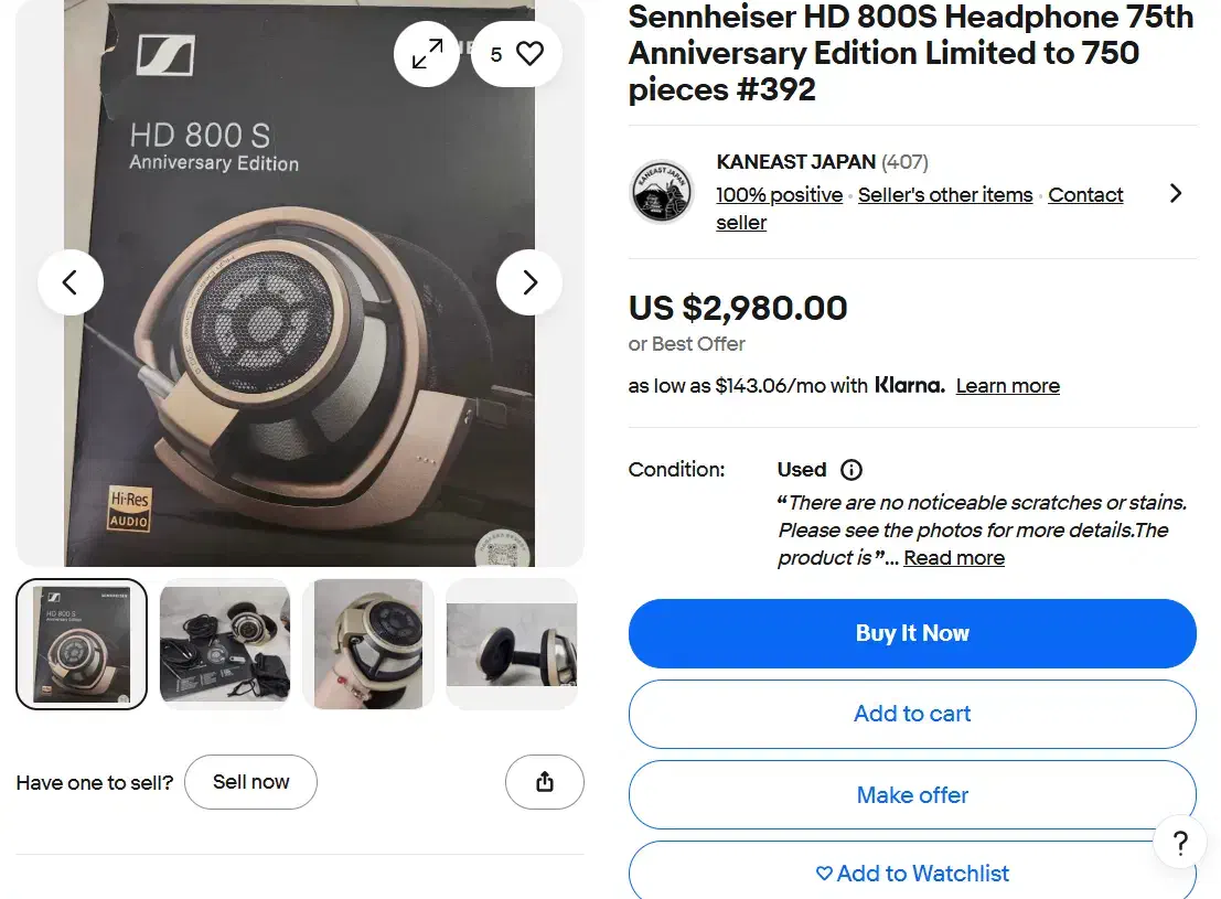 هدفون سنهایزر Sennheiser HD800s Gold 75th AE|سیستم صوتی خانگی|تهران, اختیاریه|دیوار