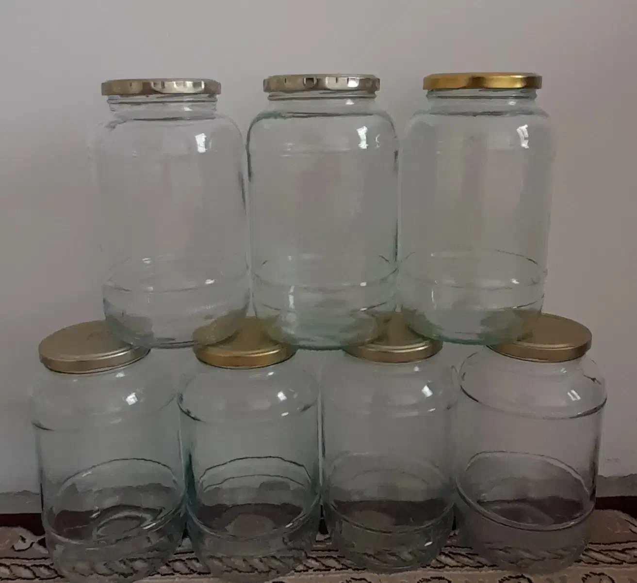 ظرف شیشه ای نیم کیلویی ویک کیلویی|ظروف نگهدارنده، پلاستیکی، یک‌بارمصرف|شیراز, مسلم|دیوار