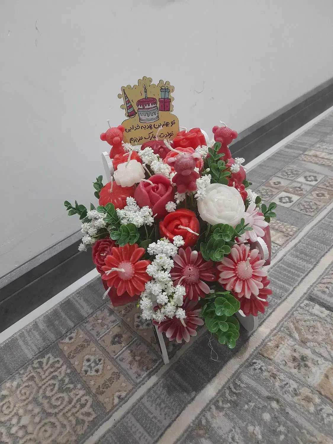 گل شمعی مصنوعی طبیعی|گل و گیاه طبیعی|شیراز, انجیر|دیوار