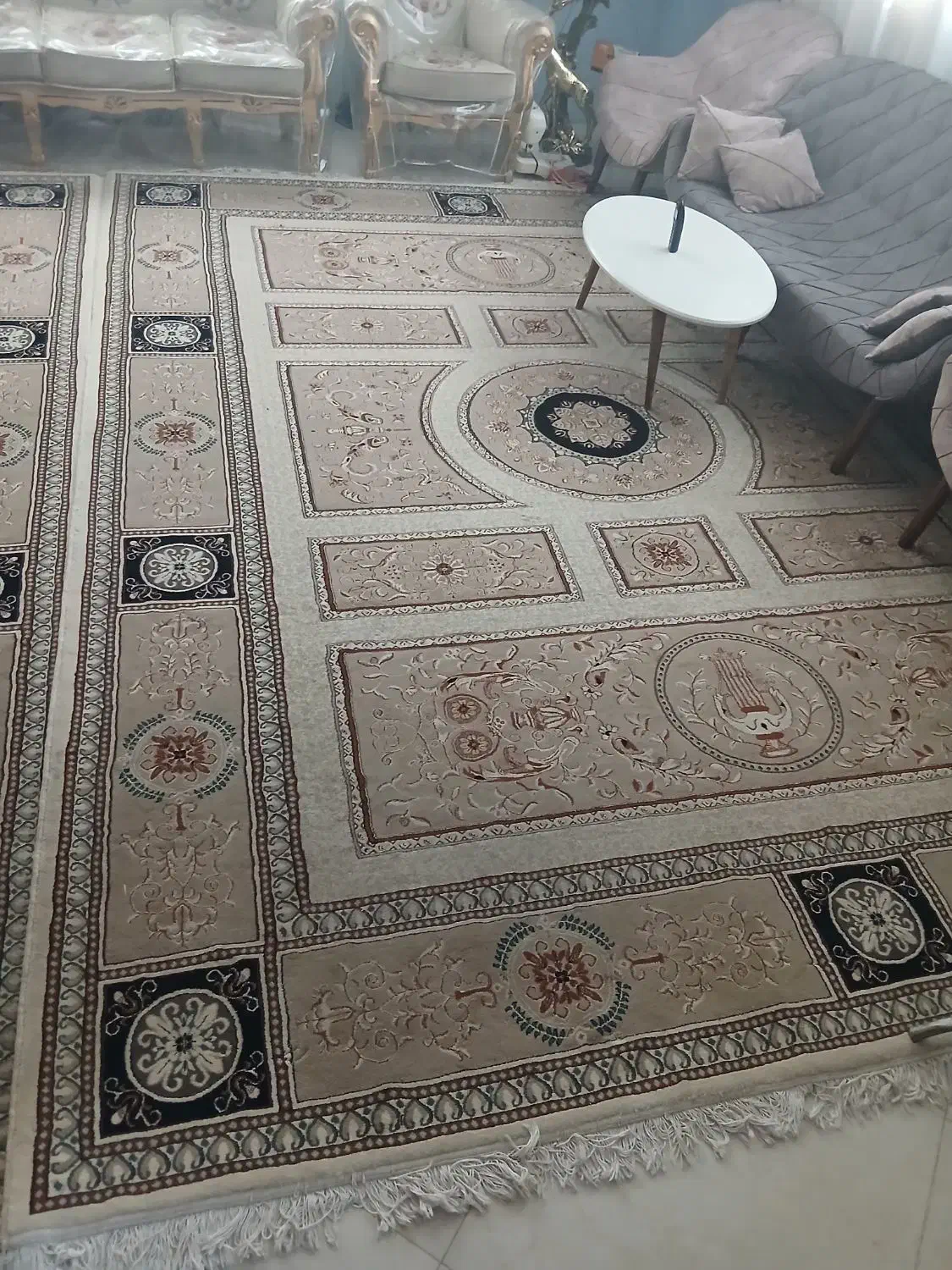 فرش ۱۲ متری کِرم|فرش|مشهد, فرهنگیان (شهرک غرب)|دیوار