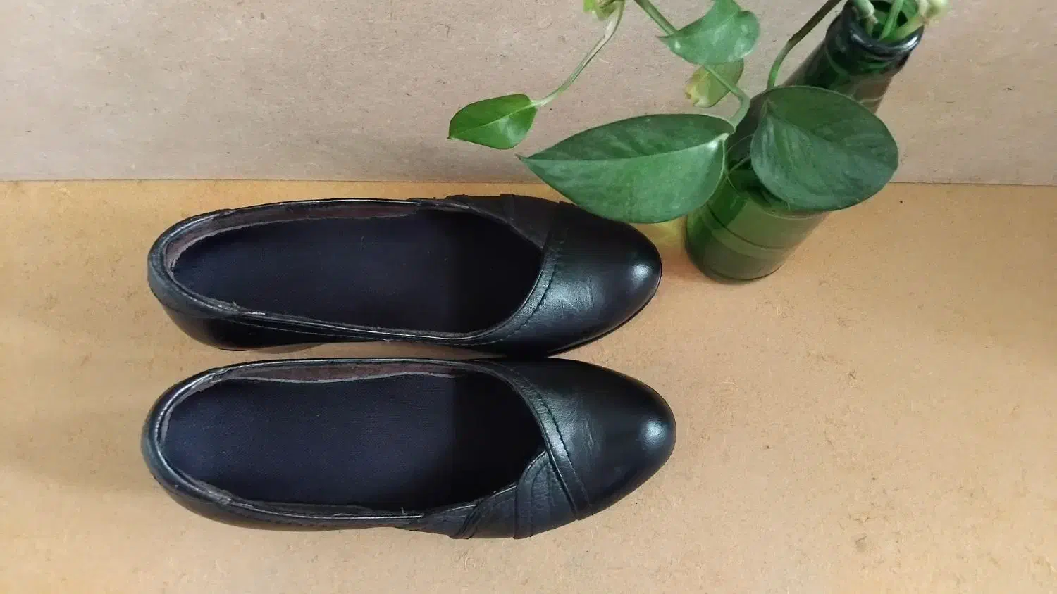 کفش چرم.|کیف، کفش، کمربند|رشت, فلسطین|دیوار