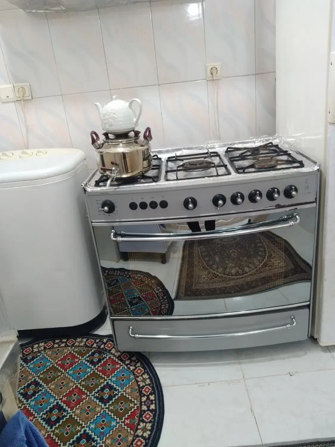 فرگاز  پنج شعله وماشین لباسشویی دوقلو پاکشوما|اجاق گاز و لوازم برقی پخت‌وپز|بروجرد, |دیوار