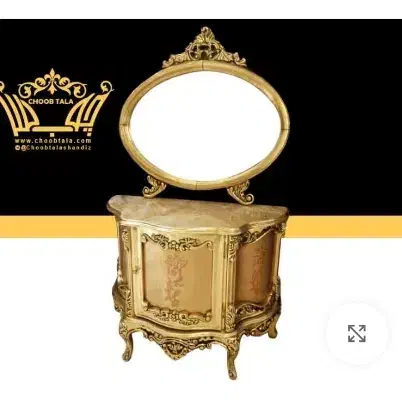 کنسول/ سفید ورق طلا/ چوب راش/|بوفه، ویترین، کنسول|تهران, جیحون|دیوار