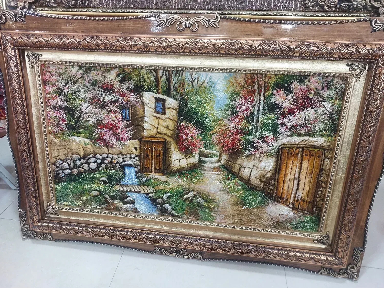 گالری فرش وتابلوفرش دسبافت سوری|فرش|خرم‌آباد, |دیوار