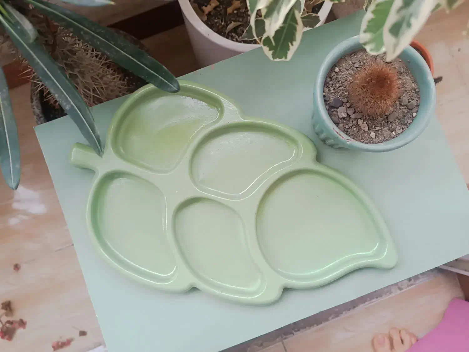 آجیل خوری طرح برگ، جای شمعی،هفتسین|صنایع دستی و سایر لوازم تزئینی|سیاهکل, |دیوار