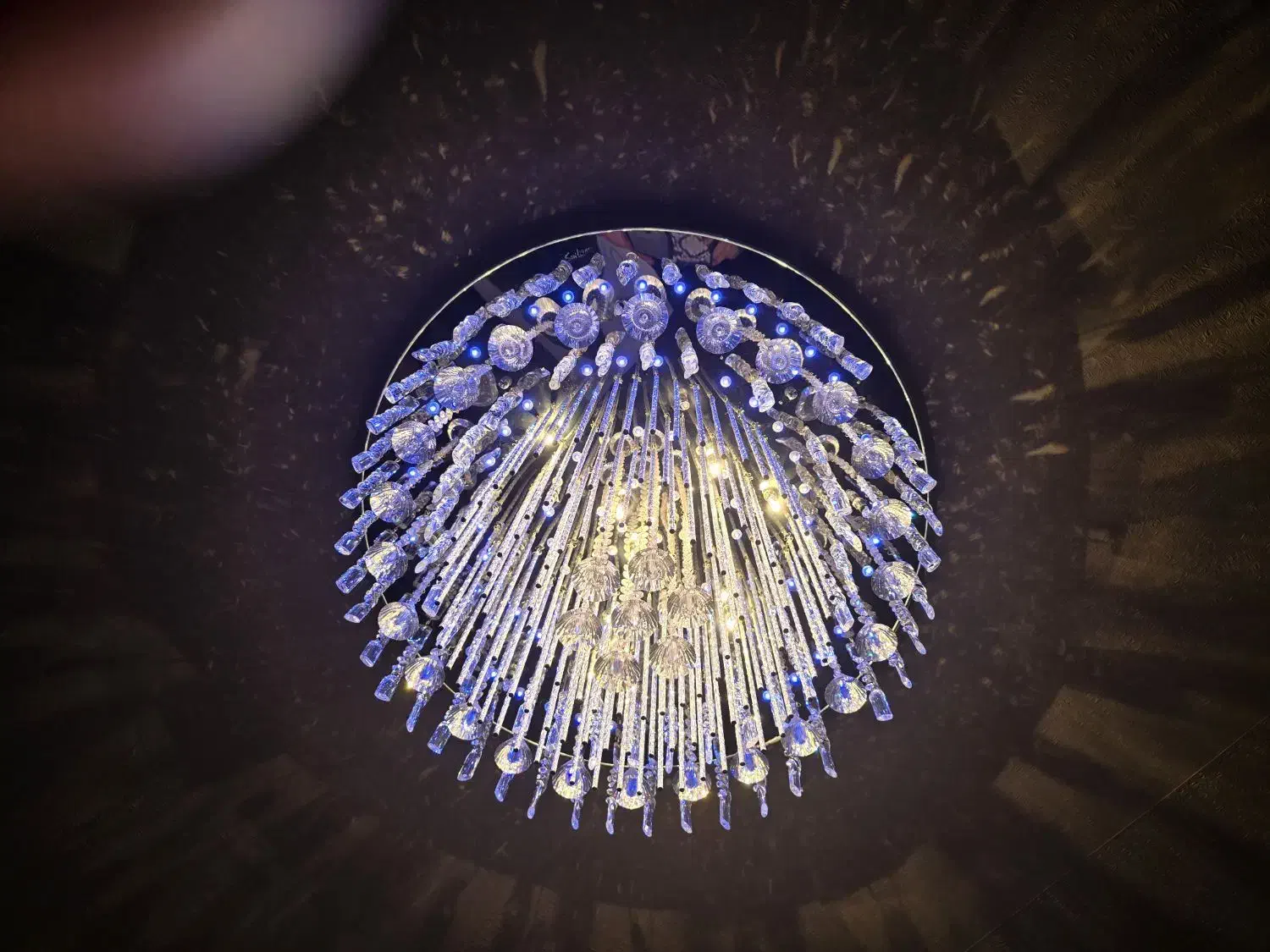 یک جفت لوستر سقفی کریستالی کنترل دار|لوستر و چراغ آویز|تهران, سعادت‌آباد|دیوار