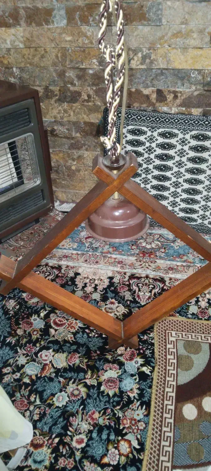 لوستر چوبی برای کافه|لوستر و چراغ آویز|جویبار, |دیوار