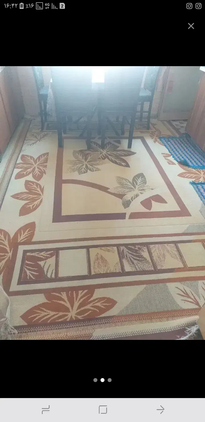 ۲عدد گلیم فرش یکی ۹متری یکی ۶متری درحدنو تمیز|فرش|فولادشهر, B2|دیوار