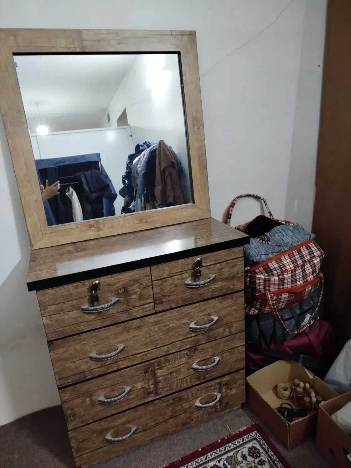 آینه دراور|جاکفشی، کمد، دراور|مشهد, دانشجو|دیوار