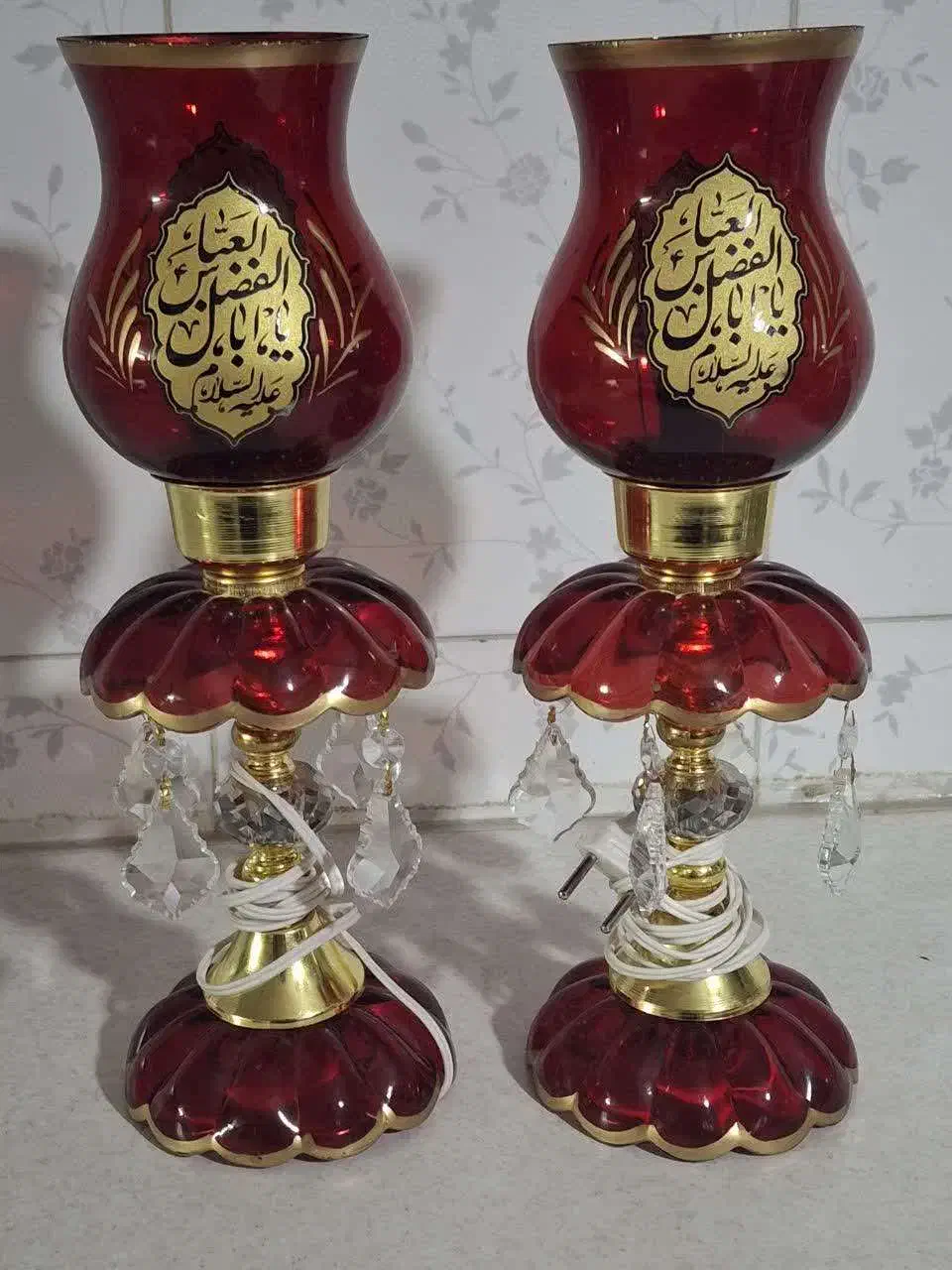 لاله های متبرک دهه محرم|لوستر و چراغ آویز|قم, بنیاد|دیوار