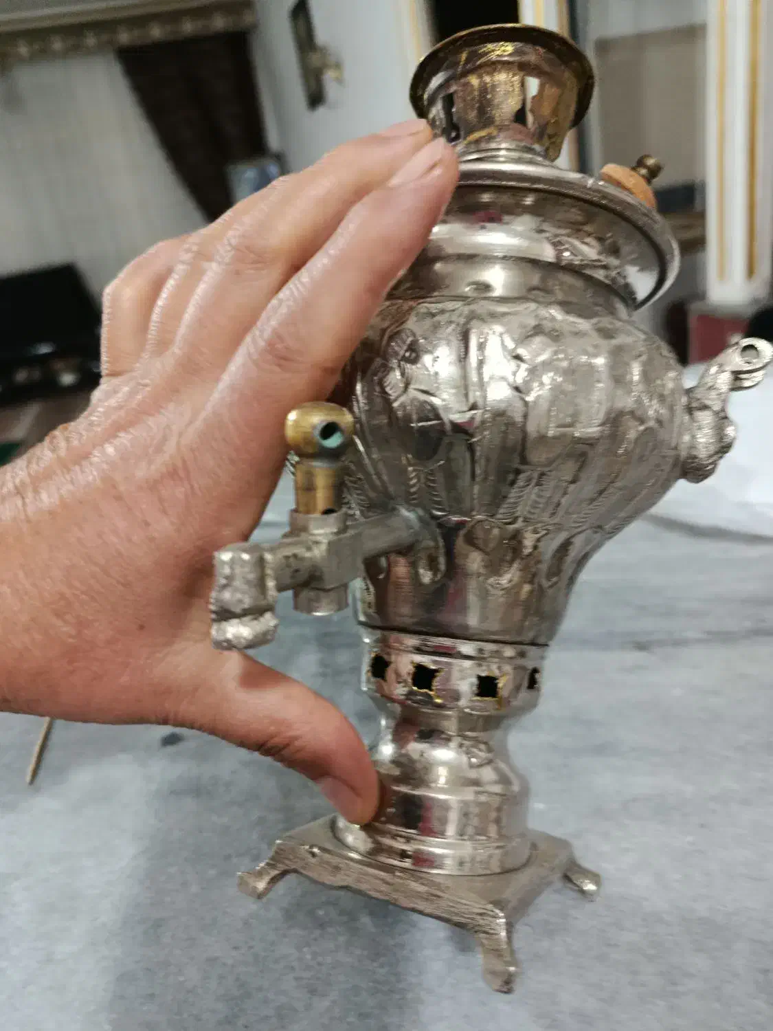 سماور زغالی|کلکسیون اشیاء عتیقه|تهران, هلال احمر|دیوار