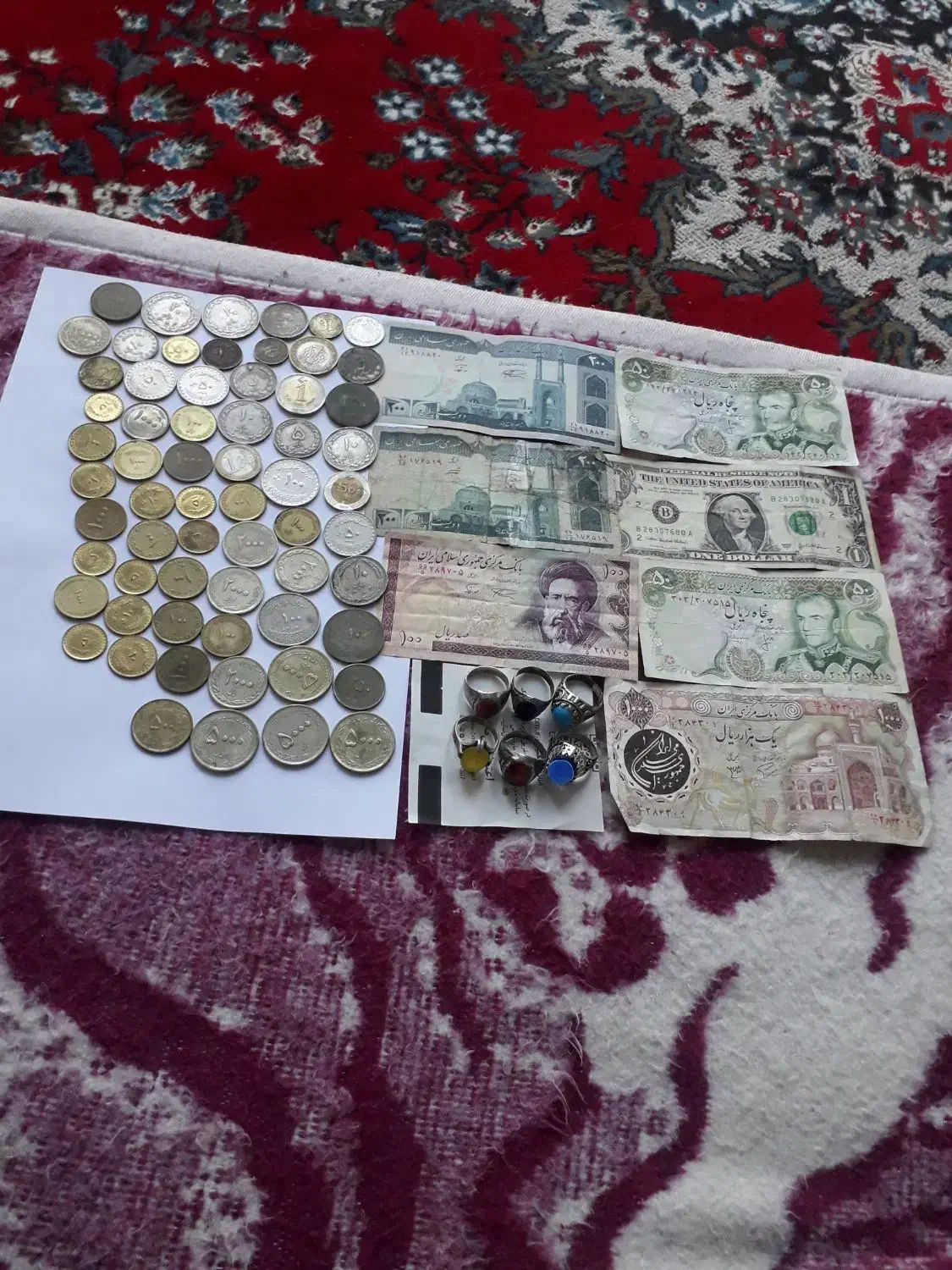 سکه وانگشترقدیمی|کلکسیون سکه، تمبر، اسکناس|سلماس, |دیوار