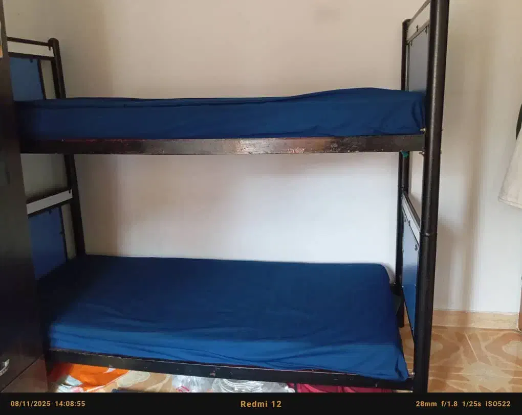 تخت خواب دوطبقه فلزی چوب امدیاف|تخت و سرویس خواب|رشت, باهنر|دیوار