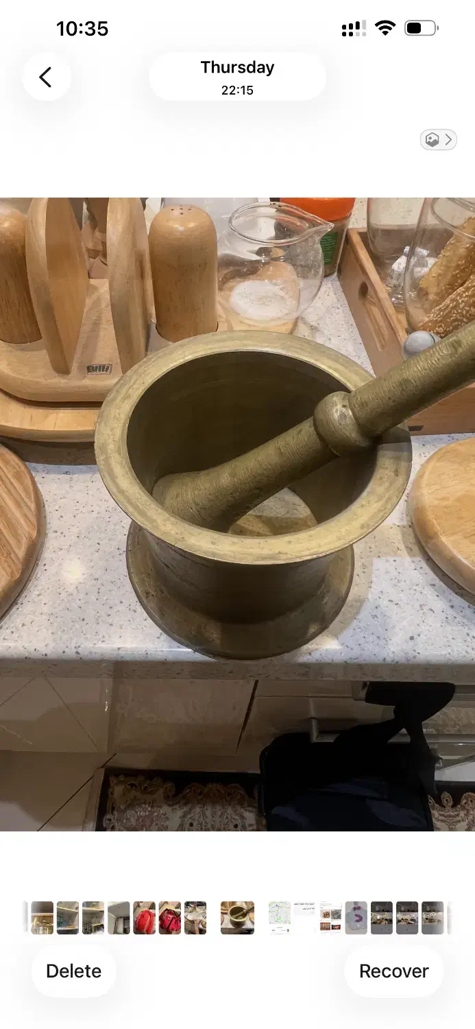 هاونگ برنجی قدیمی سنگین وزن برای ۴۰ یا ۵۰ ساله|کلکسیون اشیاء عتیقه|تهران, قیطریه|دیوار